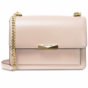 Michael Kors Jade Large Gusset Leather Shoulder Bag